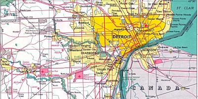 Äärelinnas Detroit kaart