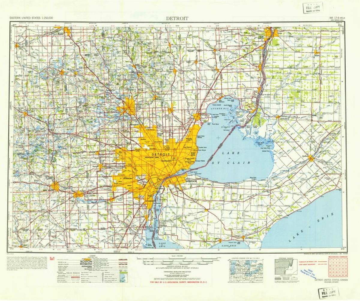 Detroit USA kaart
