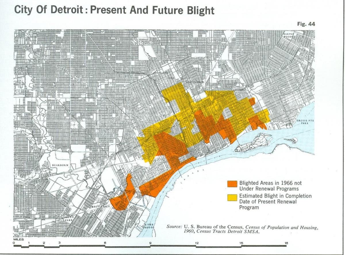kaart Detroit lehemädanik
