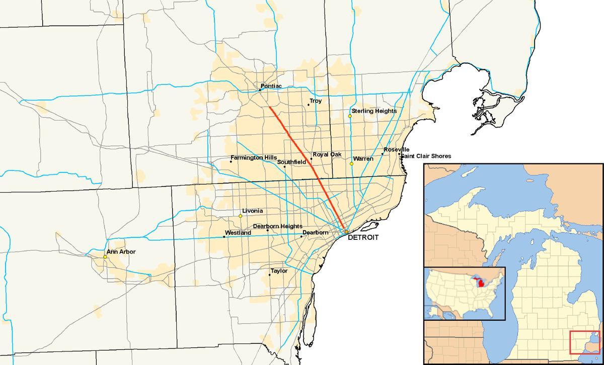 Detroit vallad kaardil