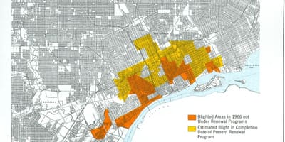 Kaart Detroit lehemädanik